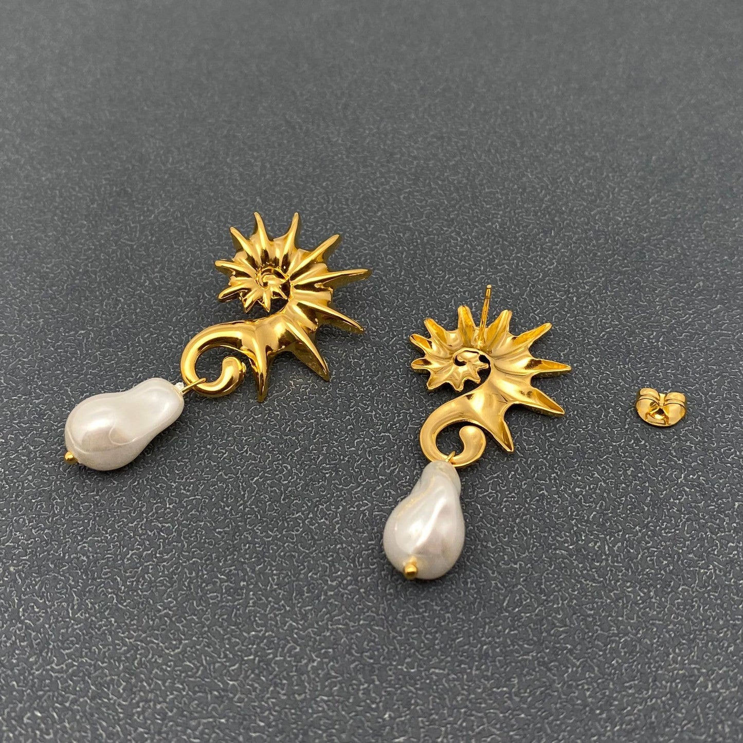 Pearl Hippocampus Earrings