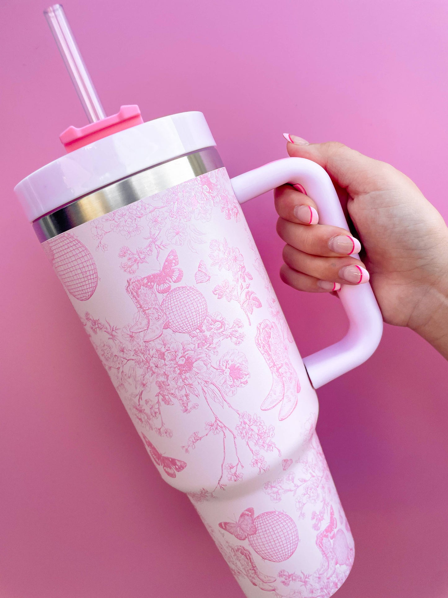 Pink Disco Cowgirl Tumbler