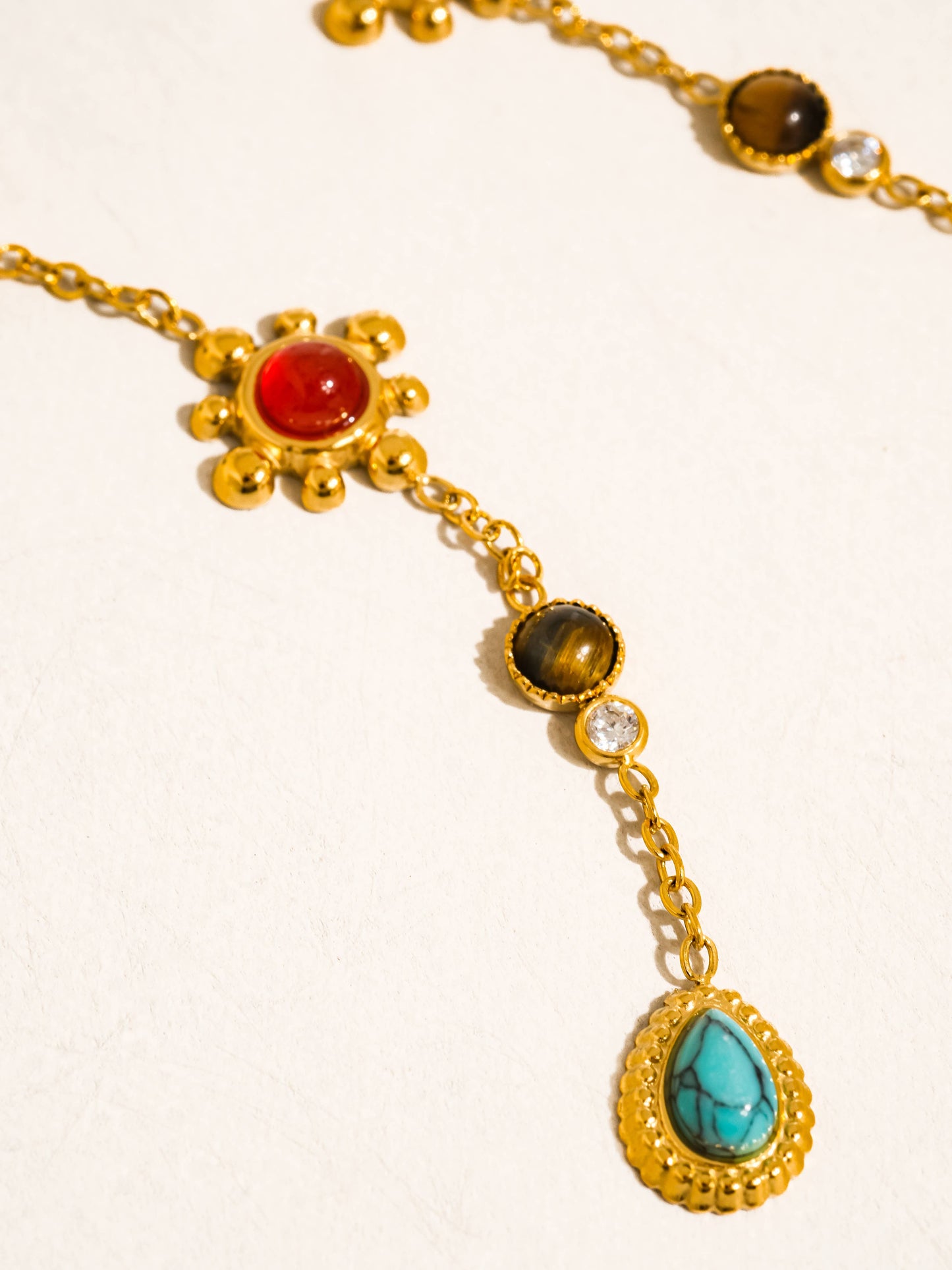 Boho Gemstone Drop Earrings