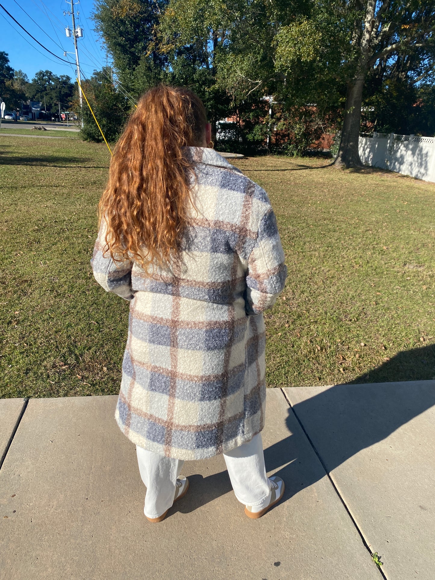 Fuzzy Trench Coat