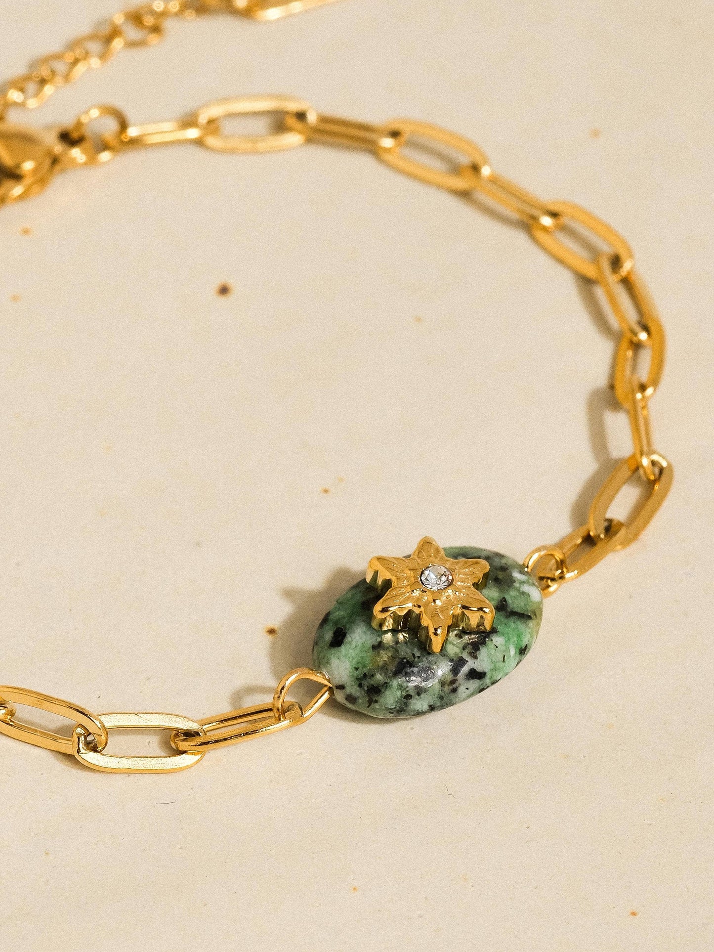 18K Peacock Stone Bracelet
