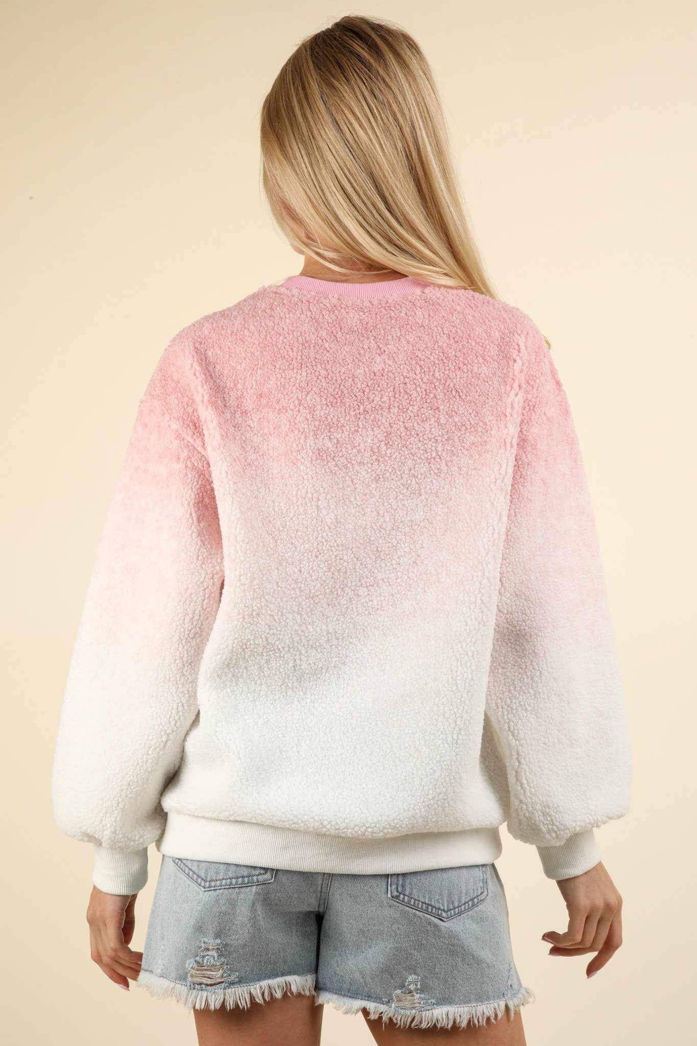 PLUS SIZE Ombre Sherpa Sweater
