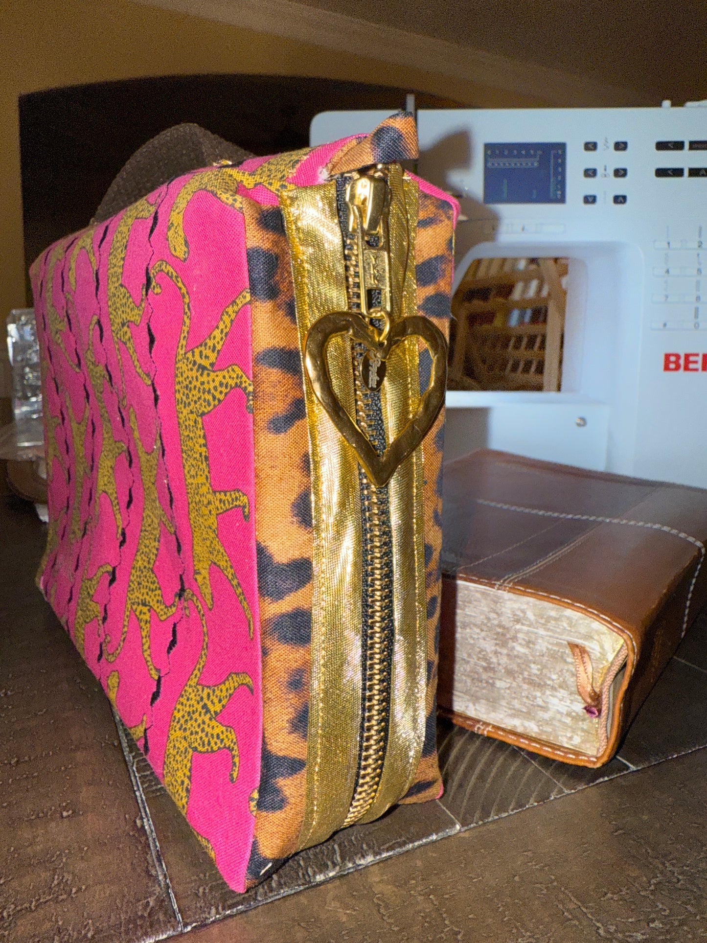 Leopard Quilted Bible Bag