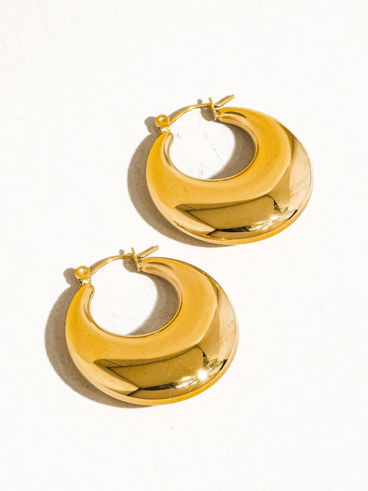 Round Gold Hoops