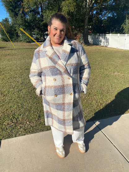 Fuzzy Trench Coat