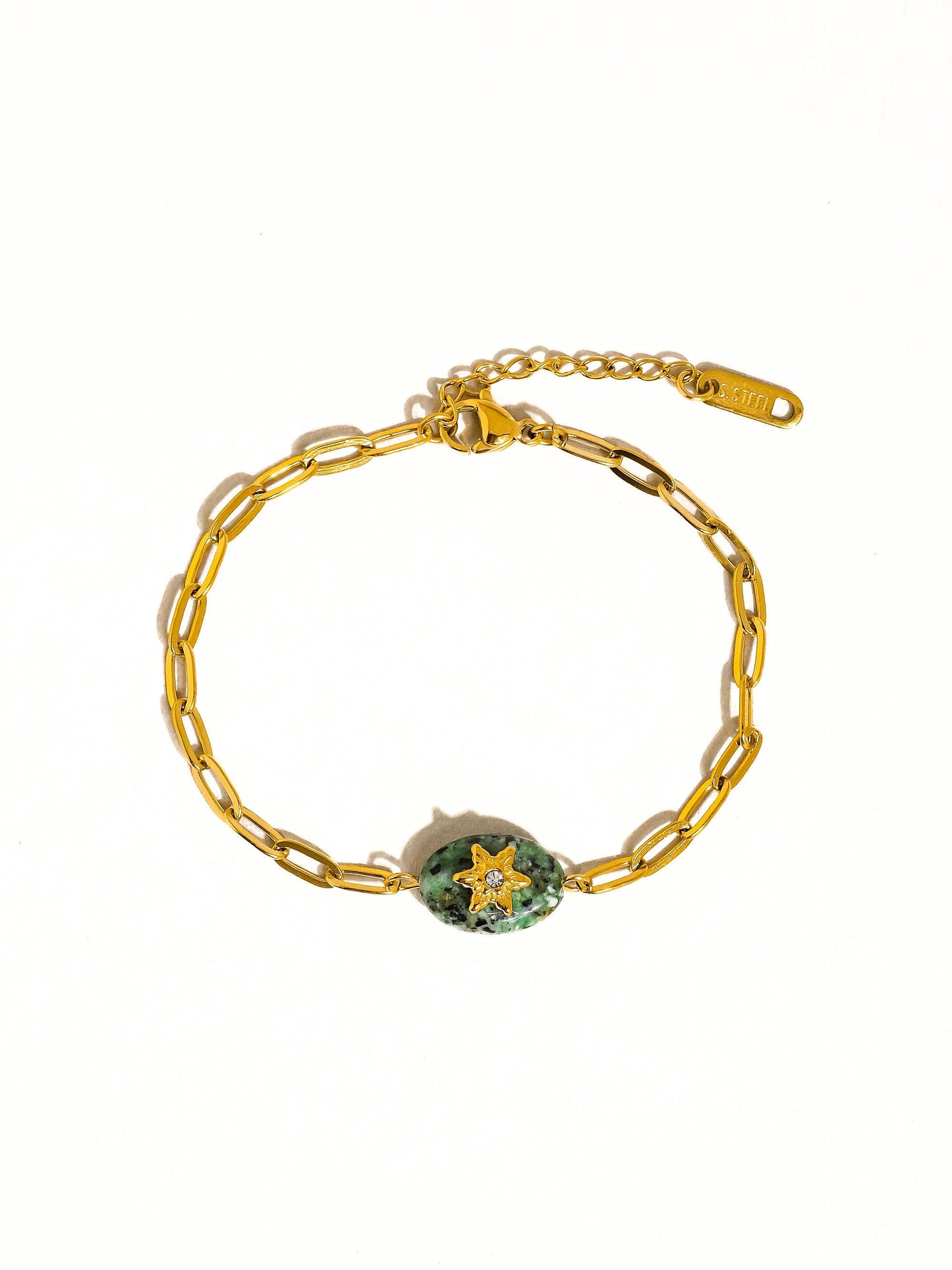 18K Peacock Stone Bracelet