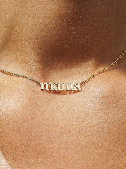 Collar de oro de 18 quilates sin deslustre para el Día de la Madre