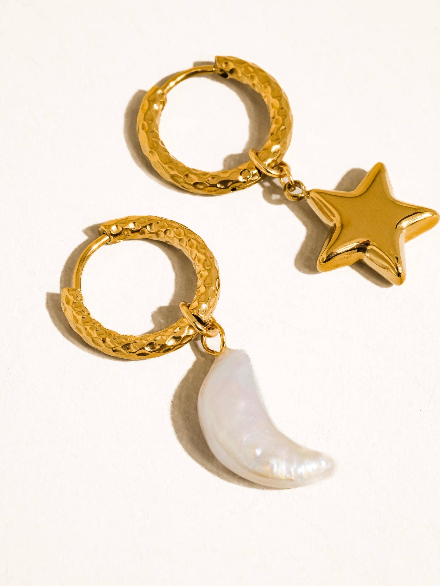 Mismatch Moon and Star Earrings