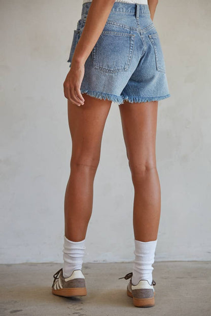 Distressed Denim Shorts