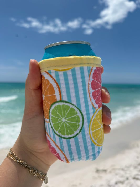 Quilted Citrus Koozie