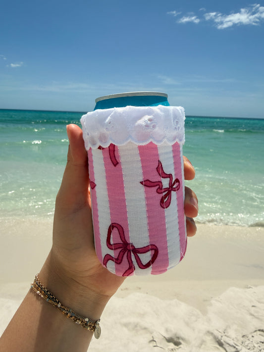 Quilted Bow Koozie